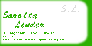 sarolta linder business card